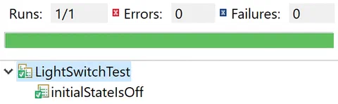 Test execution and feedback if it fails or passes