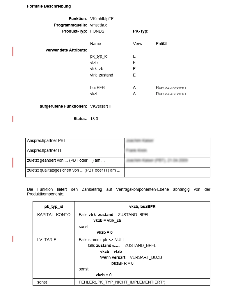 Functional logic in a Microsoft Word document