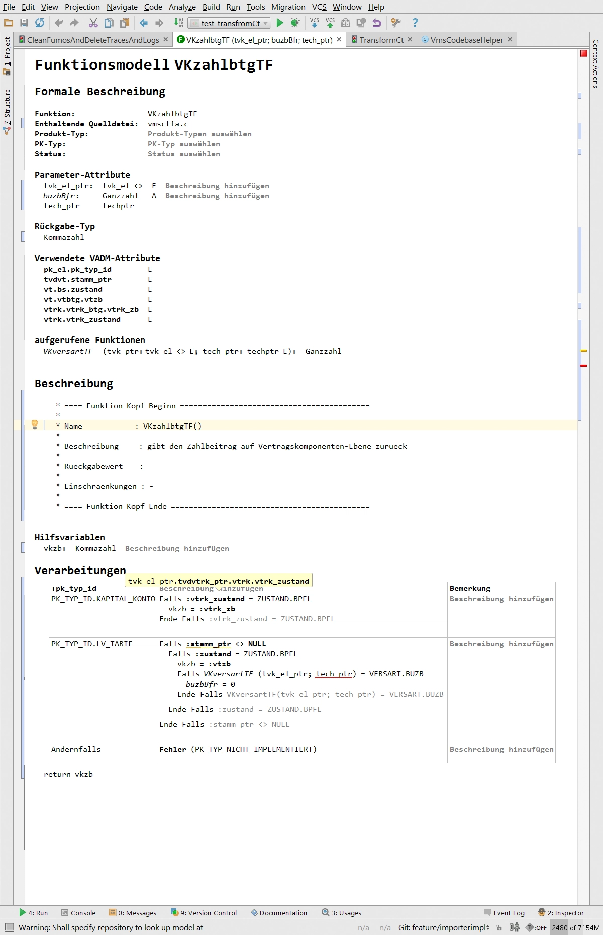 Funktionsmodell im MPS-Editor